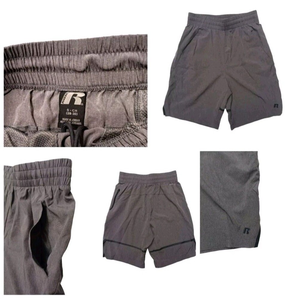 Russell Athletic Dry Power 360 Mens Small Shorts Pockets Elastic Waist